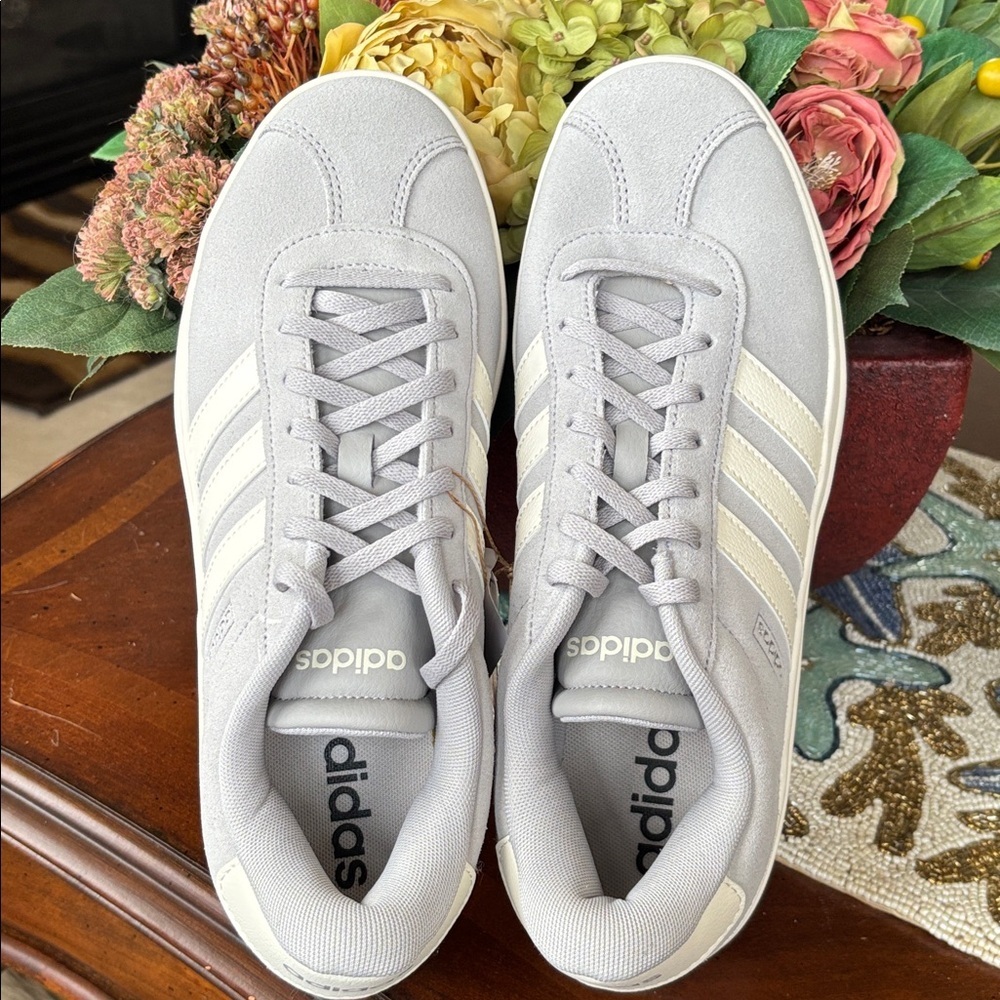 Brand New Adidas VL Court Bold Sneakers Lace Up Skateboarding Platform 3-Stripe - Picture 9 of 16